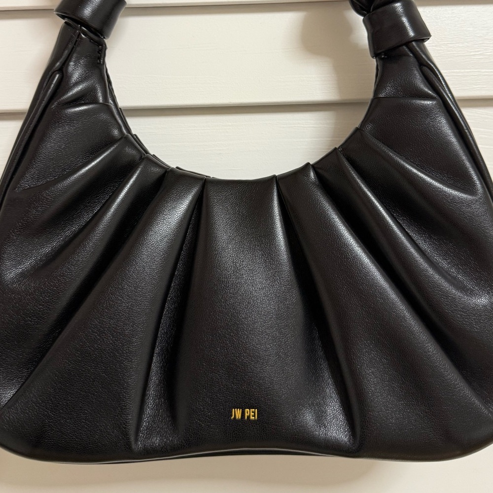 JW PEI Gabbi Black Ruched Shoulder Bag - Picture 4 of 4